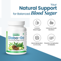 Diabo-Go | Ayurvedic Support for Balanced Sugar Levels – Him Arogya supplement bottle with herbal ingredients, promoting blood sugar control and wellness.