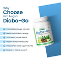 Diabo-Go | Ayurvedic Support for Balanced Sugar Levels – Him Arogya supplement bottle with herbal ingredients, highlighting natural sugar control benefits.